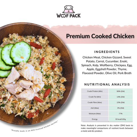 Premium Cooked Chicken Meal - Ingredients